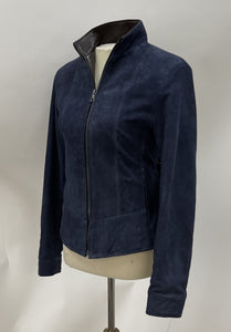 3074- Ladies Zip Up Leather Jacket | Lake/Rustic