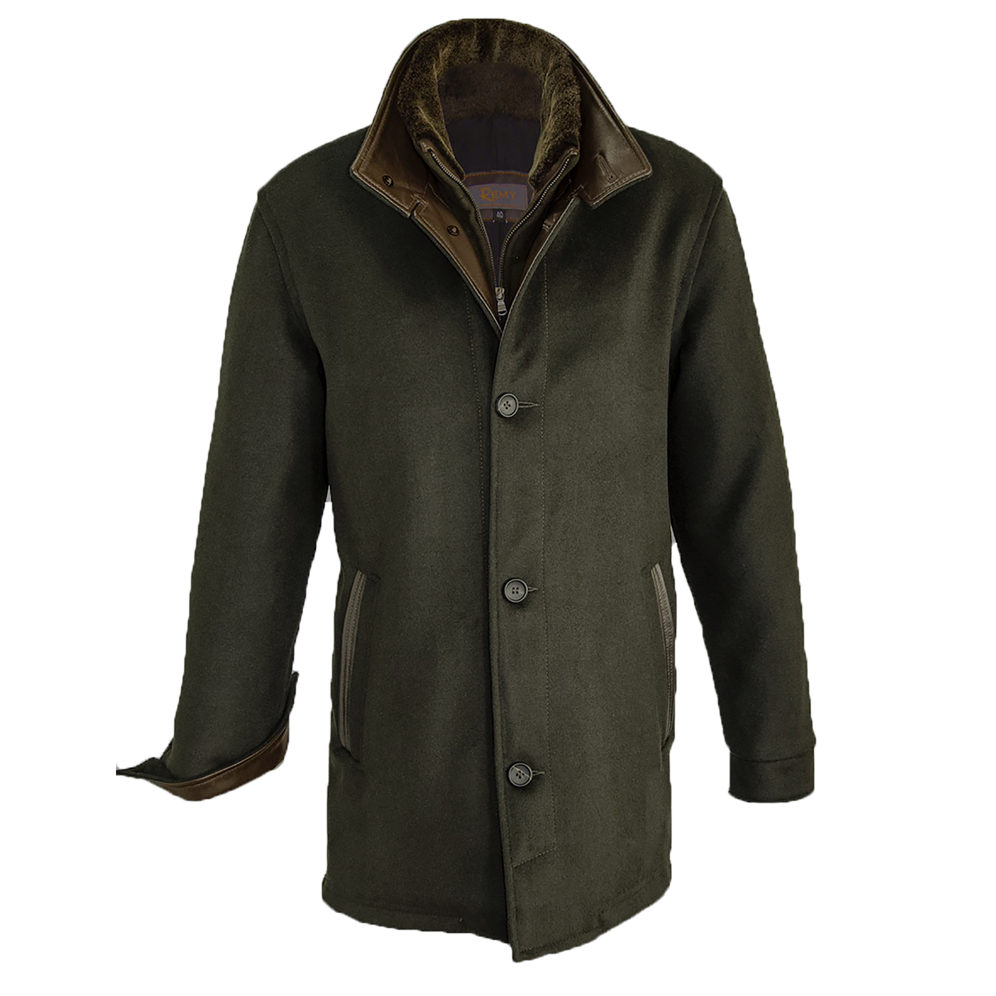 1748 - Mens Wool-Cashmere Blend in Emerald/Rustic – Remy Leather