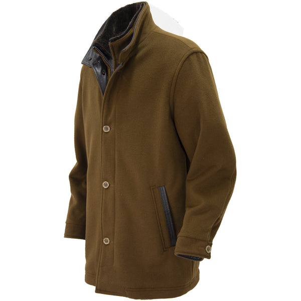 1748 - Men's Wool-Cashmere Blend Coat in Camel/Rustic