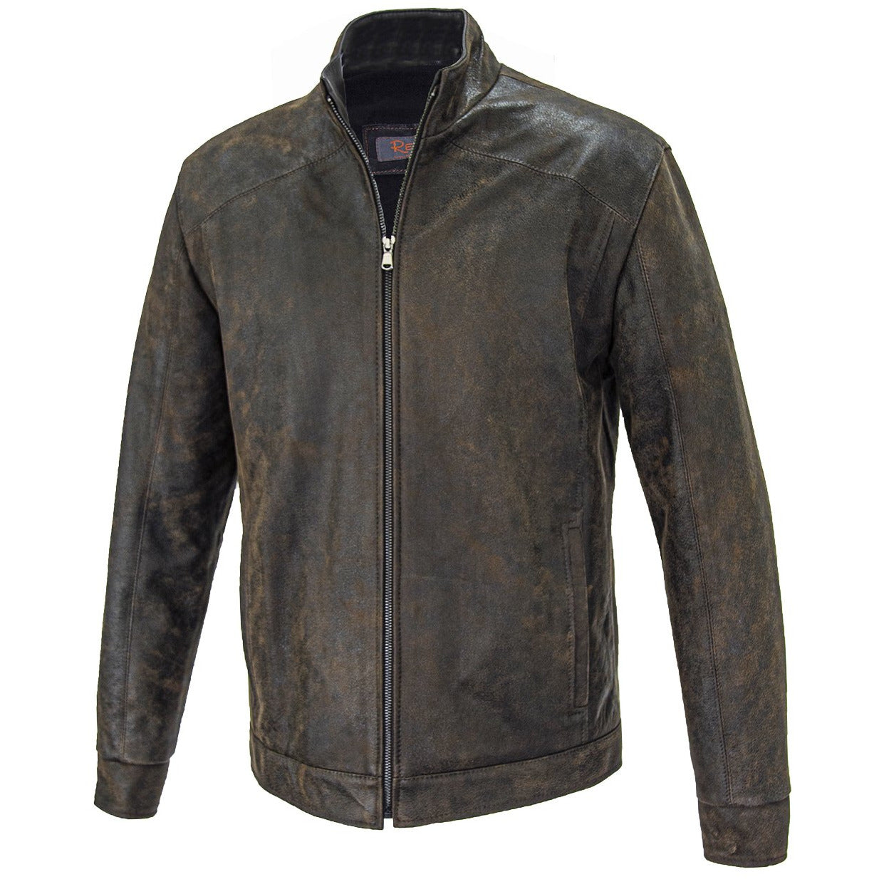 5059 - Mens Classic Style Leather Jacket in Frontier/Cognac