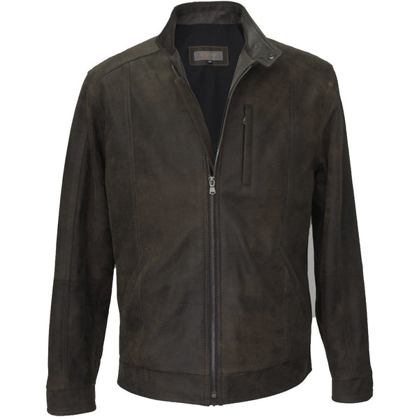 6045 - Men's Leather Moto Style Jacket | Frontier/Cocoa