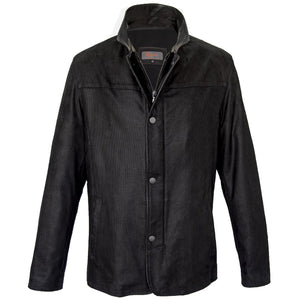 8052 - Men's Leather Jacket | Color: Carbon/Noir