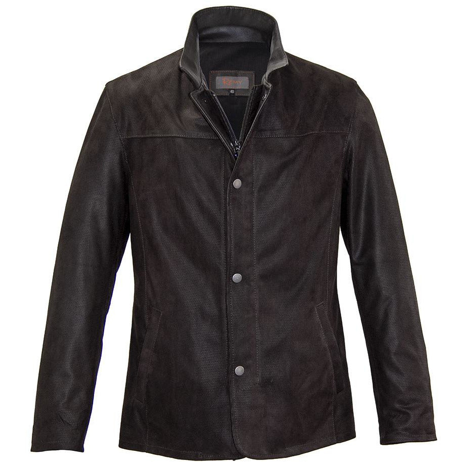 8052 - Men's Leather Jacket | Color: Cigar/Cognac