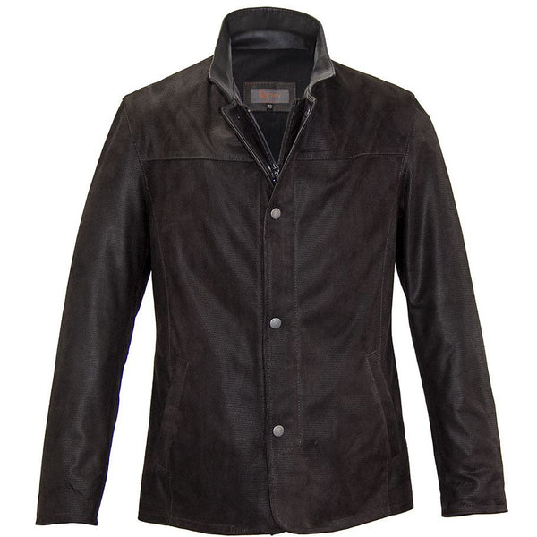 8052 - Mens Leather Jacket in Cigar/Cognac